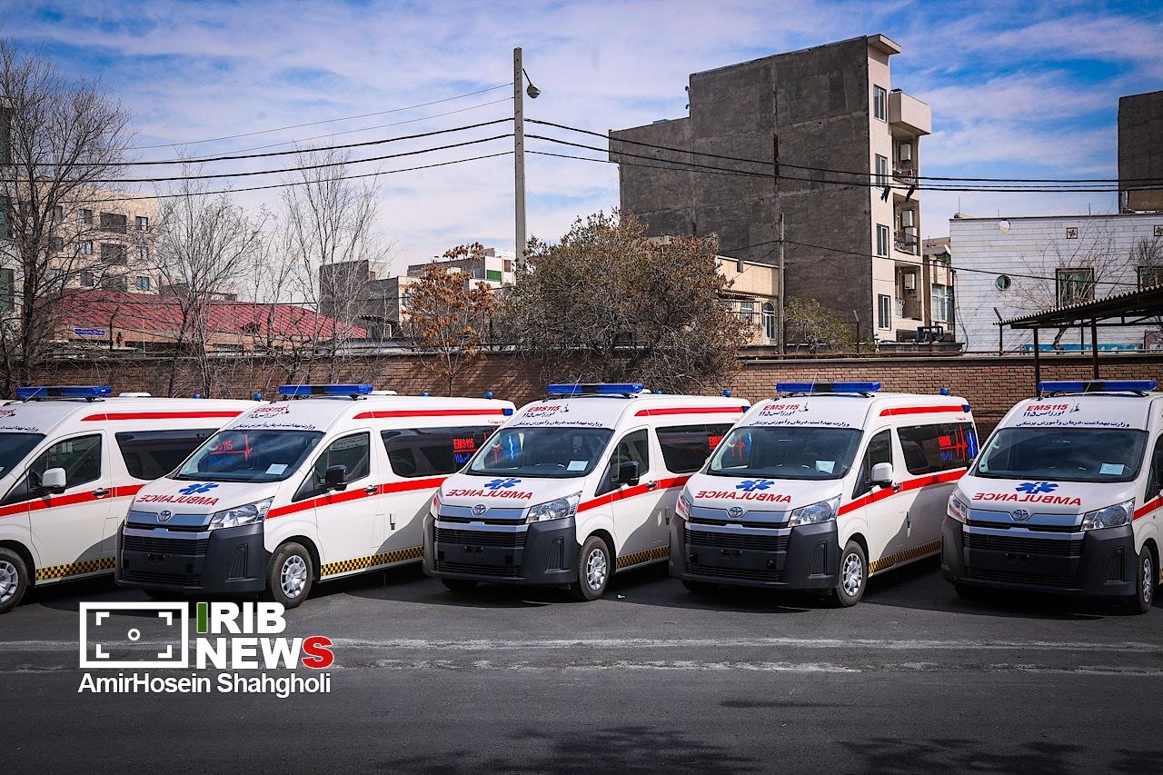 رونمایی از آمبولانسهای جدید سازمان اورژانس کشور در تهران