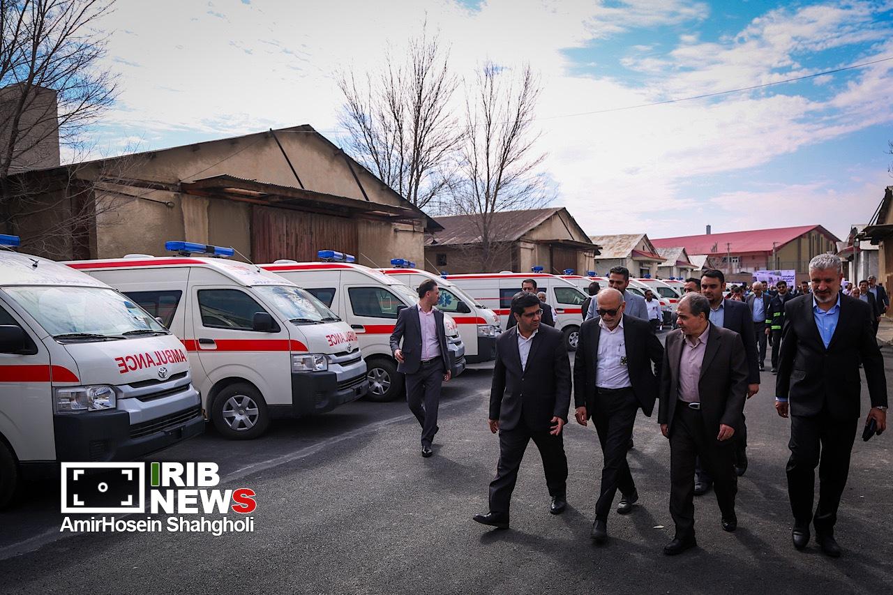 رونمایی از آمبولانسهای جدید سازمان اورژانس کشور در تهران