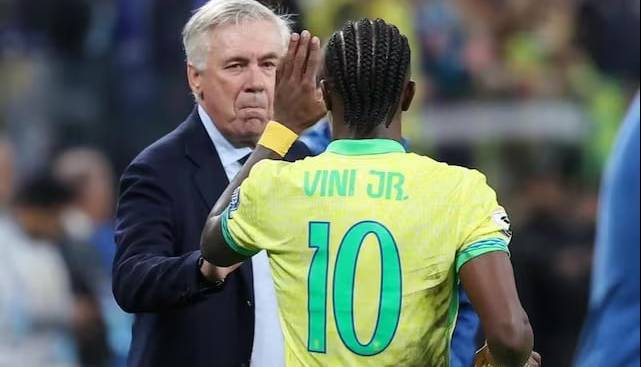 آنچلوتی: وینیسیوس باید به مربیان احترام بگذارد