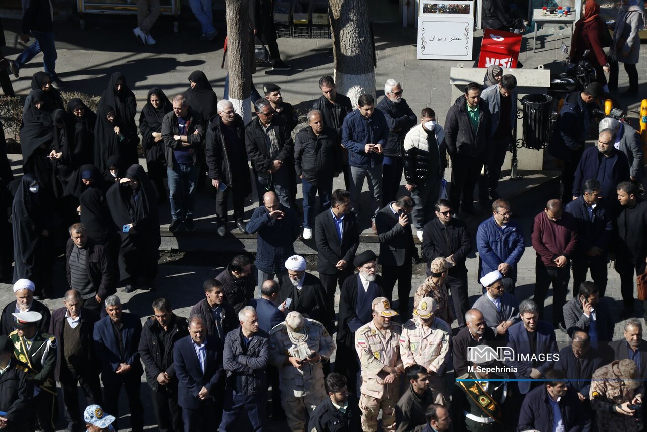 عکس/ تشییع پیکر شهید سرتیپ دوم خلبان «مهدی فیروزمند» در تبریز