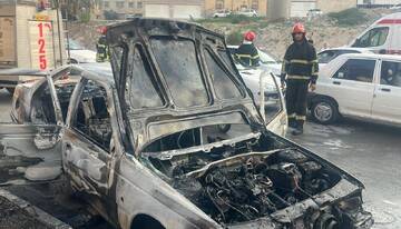 یک مصدوم در پی حریق خودرو در بندرعباس