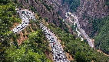 ترافیک سنگین در جاده کندوان و هراز