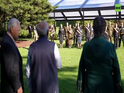 استقبال از نخست وزیر هند به سبک مائوری
