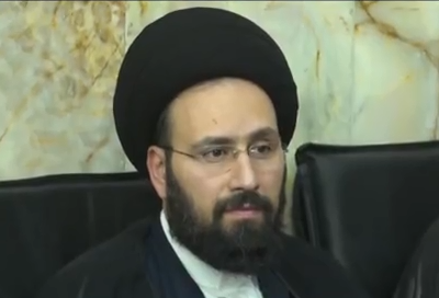 حضور سیدعلی خمینی در مراسم چهلم آقای شهید ایران در قم