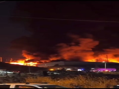 آتش سوزی در محوطه مرکز پلیس صهیونیستها در الخلیل
