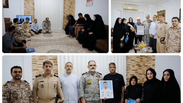 تجلیل دریادار ایرانی از خانواده شهدای جنگ تحمیلی رمضان