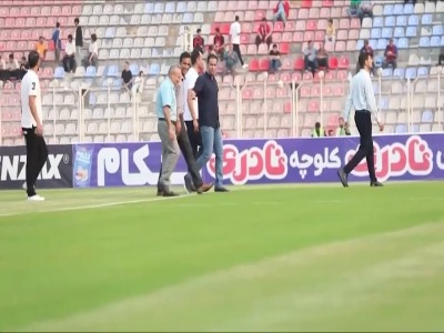 بازدید کوبل داوری از چمن ورزشگاه وطنی قائمشهر