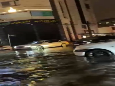 رشت در باران غرق شد