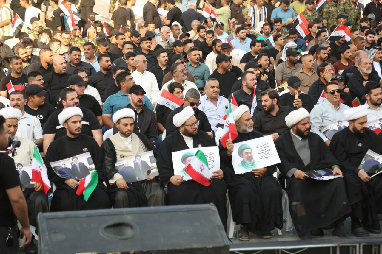 عکس/ دومین سالگرد شهادت سیدحسن نصرالله در بغداد