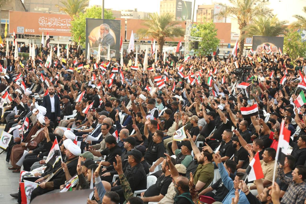 عکس/ دومین سالگرد شهادت سیدحسن نصرالله در بغداد
