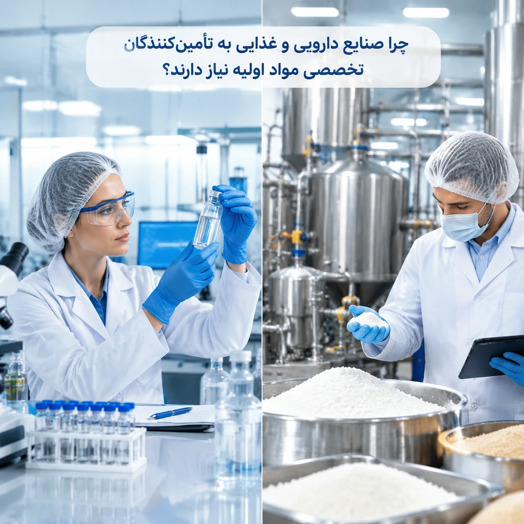 چرا صنایع دارویی و غذایی به تامین‌کنندگان تخصصی مواد اولیه نیاز دارند؟