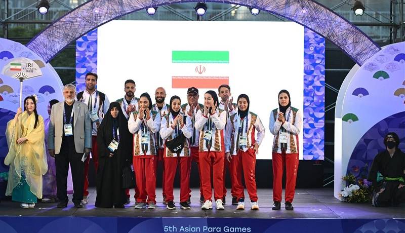 اهتزاز پرچم ایران در دهکده بازیهای پاراآسیایی 2026 ناگویا