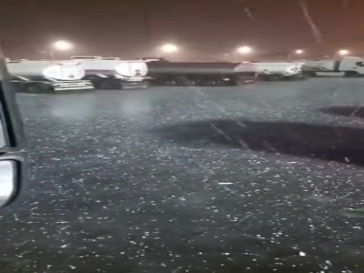 بارش شدید تگرگ بندرعباسیها را غافلگیر کرد