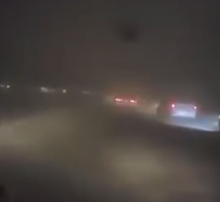طوفان شدید گرد و خاک در نجف در شب گذشته